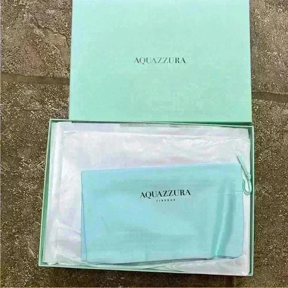 NIB Aquazzura Embellished Tequila 50 Sandal in Cognac 35.5 - Picture 7 of 8